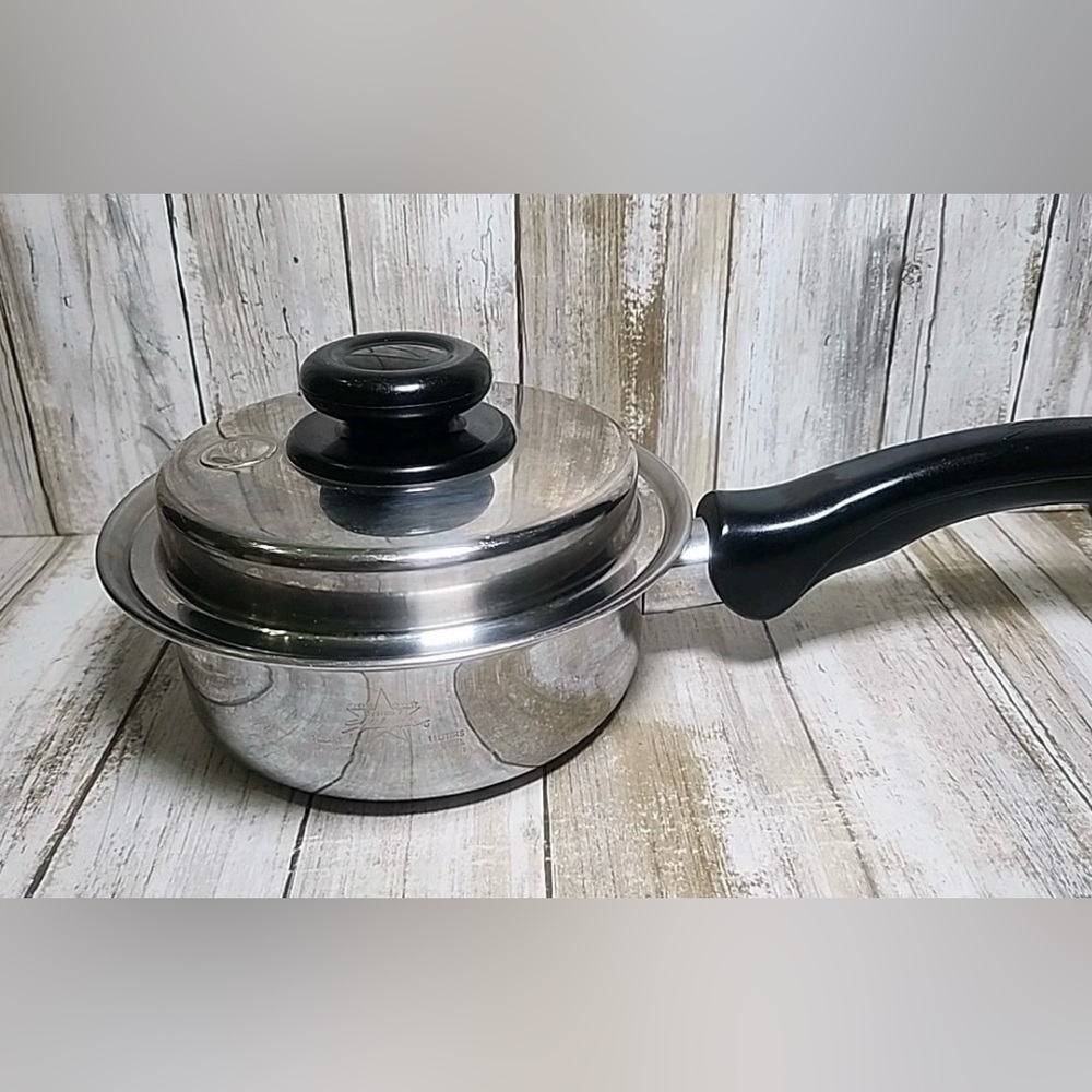 Saladmaster Versa Tec TP304-316 1 qt Sauce Pan w/Vapo-Lid & Long Handle System 7
